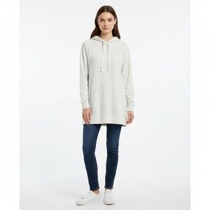 Gap Sweats Light‎ Heather Gray Super Soft Oversized Drawstring Hoodie Size Small
